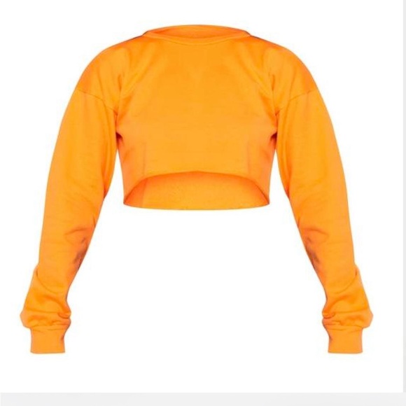 PrettyLittleThing Cropped Orange Long Sleeve - Picture 2 of 6
